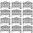 Samuel Alexander Pack of 12 27cm Black Plastic Garden Patio Lawn Border Fence Edging