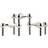 STOFF Nagel Zinc Chromium Ljusstake 6.9cm 3st