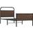 vidaXL Bed Frame without Mattress 100x190 cm Brown Oak