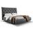 KAWOLA Bett Anny Polsterbett Leder Schwarz Frame Bed