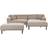 Beliani Fabric L-Shaped Left Hand Corner with Ottoman Water-Repellent Taupe Holt Sofa