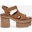 UGG New Heights Platform T-Strap - Chestnut