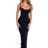 Shein Womens Elegant Fitted Lace Patchwork Slit Camisole Dress Summer