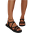 Shein Women'S Flat Sandals With Suede Strap Decoration, Woven Sole, Simple Vacation Style, Black Cross Straps, Versatile