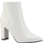 Dream Pairs DREAM PAIRS Women's White Pu Chunky Heel Ankle Booties Pointed Toe Short Boots BM Sianna-1