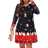 Shein Plus Santa Claus Printed Long Sleeve Dress