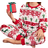 Shein Girls Flannel Christmas Pajamas Set With Deer Tree Pattern Long Sleeve Top Pants Casual Cozy Winter Sleepwear