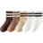 Shein 5pairs/Set Mesh Style Short/Mid-Calf Socks For Toddler Boys/Girls, White/Beige/Coffee/Brown Available