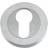 Fulton & Bray Euro Profile Escutcheon Satin Chrome 5cm H x 5cm W x 0.8cm D 1pcs 8x50mm