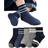 Shein High Waist Casual Sports Crew Socks - Gray Stripe/Blue