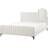 Beliani King Size Tufted Headboard 5ft 3 Metal Legs Slatted Base Off White Lunan Frame Bed