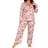 Shein Santa Claus Print Long Sleeve Pajama Set Plus Size