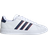 adidas Grand Court 2.0 Sneaker in White/Dark Blue/Scarlet