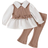 Shein Baby Girl Bow Decor Long Sleeve Outfit - Autumn