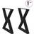 vidaXL Matbordsben 2 st Svarta 70x(72-73,3) cm Stål Bordsben 70cm 2st