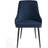 Dunelm Shea Set of 2 Dining Chairs Velvet Navy Kitchen Chair 82cm 2pcs