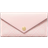 Tory Burch T Monogram Contrast Embossed Envelope Wallet - Powder Pink/New Cream