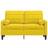 vidaXL 2-Sitzer-Sofa mit Zierkissen 120 cm Sofa 137cm Zweisitzer