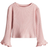 H&M Knitted Sweater With Flared Sleeves - Light Pink (1248217003)