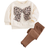 Shein Cozy Pixies 3D Bow Decor Sweatshirt And Pants Set