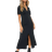 ASOS DESIGN Ultimate Svart tea-klänning midimodell med krage-Svart/a