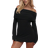 Shein MISSGUIDED Textured Ruched Off Shoulder Long Sleeves Bodycon Mini Dress