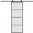 vidaXL Med Beslag 76x205 cm ESG Glas Skjutdörr Frostat glas (76x205cm)