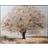 Muted Pastel Tree Embellished Natural Wall Decor 100x80cm