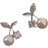 Shein 1pair Simple & Delicate Cherry & Faux Pearl Stud Earrings With Unique Design For Women's Daily Wear