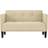 vidaXL Loveseat Cremefärgad 111 cm Tyg Soffa 124cm 2-sits