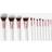 BH Cosmetics Kristall Kvarts Borstset Med Sminkväska - 12 Delar