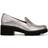 Naturalizer Cabaret Loafer Women's Silver Metallic Loafers Block Lug