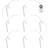 Sirius Hannah Candy Cane White Julgransbelysning 8 Lampor