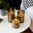 Olsen Home Glass Transparent LED-ljus 17.5cm 3st