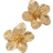 Shein 1 pair of exquisite multicolored dopamine-inspired golden flower stud earrings for women, wedding gift