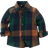 Shein Young Boy Plaid Print Shirt