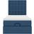 vidaXL Ottoman Seng Med Madras & LEDs Blå 100x200 cm Stof Rammeseng 100x203cm