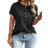 Shein Plus Casual Fit Short Sleeve TShirt With Round Neckline And Button Closure Summer Casual