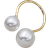 Shein 1pc Ins Style Simple & Openable Pearl Ring For Women