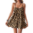 Shein Leopard Print Spaghetti Strap Backless WideLeg Jumpsuit Vacation