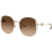 Coach Horse And Carriage Metal Round Sunglasses - Gold/Brown