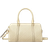 Tory Burch T Monogram Leather Petite Barrel Bag - Light Cream