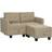 Homcom Modular Sectional Set Light Brown Sofa 148cm 2 Seater