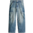 H&M Boys Blue Wide-leg Cargo Jeans