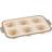 Dorre Tin 6 Cups Beige Muffin Tray 37x22.5 cm