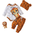 Shein Baby Boy Brave Lion Long Sleeve Top Set