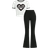 Shein Tween Girls" Summer Casual Two-Piece Set With Letter & Heart Print Round Neck Short Sleeve T-Shirt And Flare Pants
