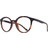 Matte Havana Round Plastic Eyeglasses Full Rim