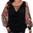 Shein Plus Women Floral Embroidered Decor Off Shoulder Casual Blouse