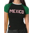 Shein Womens Summer Mexico Letter Graphic Print Slim Fit Raglan Sleeve TShirt